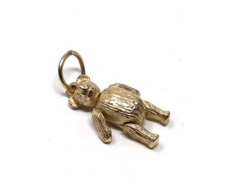 9ct gold articulated bear charm /pendant 2.3g 