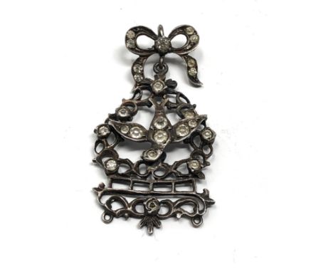 Georgian silver paste pendant 