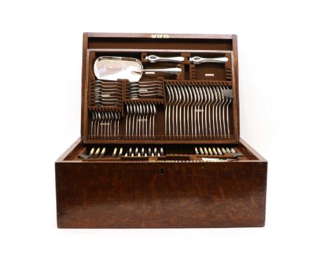 A composed canteen of Old English pattern silver cutlery,predominantly by Mappin &amp; Webb Ltd, London 1921 and 1922, to inc