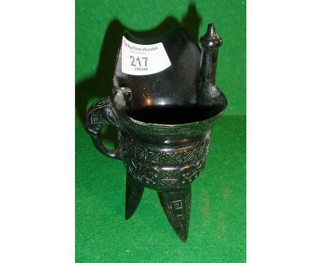Chinese jade Chi libation cup (A/F)