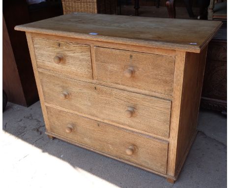 Stripped light oak chest of drawers