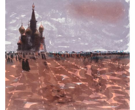 Bernard Cheese, Red Square, lithograph, signed in pencil, no. 15/30, sheet 56cm x 62cmGood condition, a few very tiny fox mar