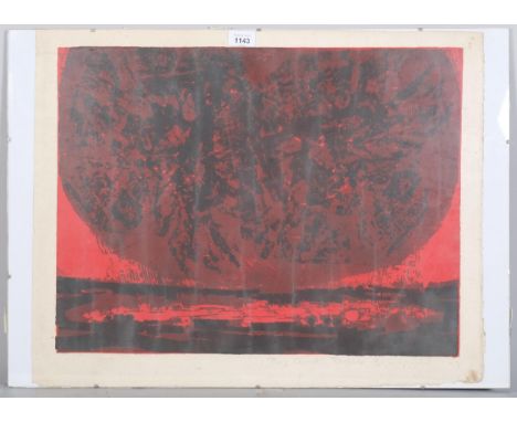 Tadek Beutlich (1922 - 2011), Big Cloud, screenprint, signed in pencil, no. 1/50, image 43cm x 56cm, clip frameLight creasing