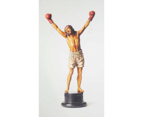 Nancy Fouts (American, 1945-2019) 'Boxing Jesus', 1998, C-type print on paper, verso signed, dated and numbered 3/95 in penci