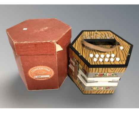A German concertina in box 