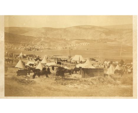 ROGER FENTON (1816-1869), A Large Salt Print of The Camp of the 5th Dragoon Guards, 1855, printed c. 1856, on original printe