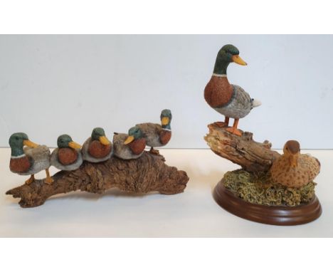 2 good quality, Worcester Artists, hand painted and crafted Duck ornaments. 