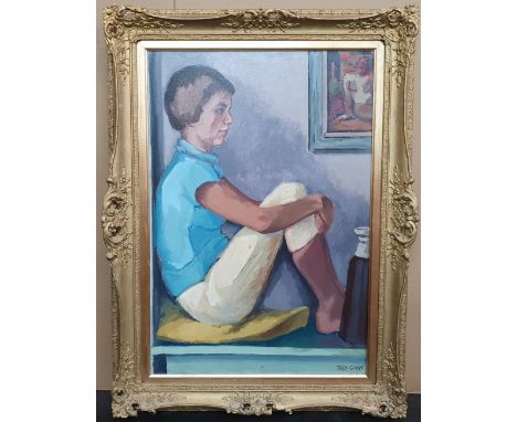Theo GARVÉ (1902-1987) oil on board, portrait of a young girl in profile, signed, framed,80 x 54 cmPlease note - ARR may appl