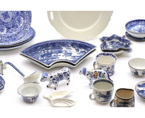 18th Century and later, comprising transfer printed English and later Chinese examples, to include a Copeland Spode 'Italian'