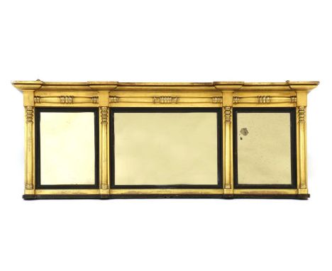 early 20th century, the triple rectangular plates within an architectural frame,150.5 x 57.5cmCondition ReportOxidisation to 