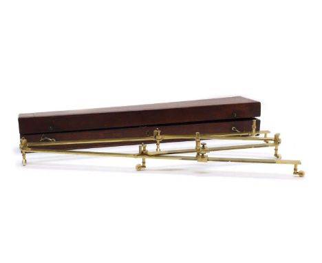 inscribed 'Cary London', with ivory castors, with an associated mahogany case, and a weight,  69cm long, case 71cm IMPORTANT 