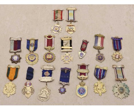 for the Royal Antediluvian Order of Buffalo examples, comprising Maiden Castle Lodge no. 9731 example for Services Rendered, 