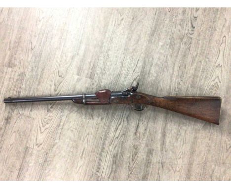 B.S.A. BREECH-LOADING CARBINE, LATE 19TH CENTURY the lock-plate stamped with crowned EIC, B.S.S. &amp; M.Co. 1878 and crowned