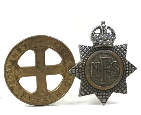 GROUP OF WWII CIVILIAN BADGES, including A. R. P. bagdes, Home Guard, Woman's Land Army, National Fire Service, Scottish Red 