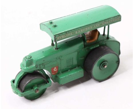 Dinky Toys No.25P/251 Aveling Barford Road Roller l, promotional light green including metal rollers, dark tan figure driver,
