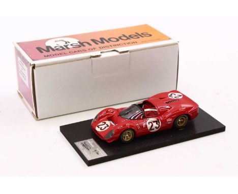 A Marsh Models Thundersport No. MM193/B23 1/43 scale factory hand built model of a Ferrari P3/4 1967 Daytona race car, as dri