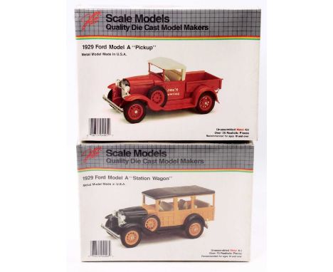 ERTL 1.20 scale, Diecast metal/plastic kit, 1987 issue ex Hubley 1960 kits, 4005 1929 Ford Model A “Pickup” ‘Joe’s Towing’ in