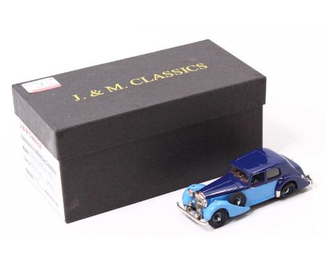 J&amp;M Classics 1/43rd scale Alvis Speed 25 Charlesworth Saloon in two tone blue, numbered 145, in original box