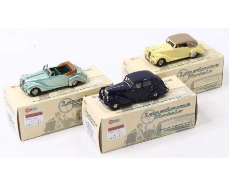 Lansdowne 1/43rd scale white metal vehicle group, 3 examples to include LDM58X 1949 Lagonda 2.6 Litre Drophead Coupe, LDM64A 