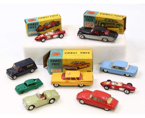 Corgi Toys small quantity of boxed/loose and play worn diecast to include; No.221 Chevrolet New York Taxi Cab, No.154 Ferrari