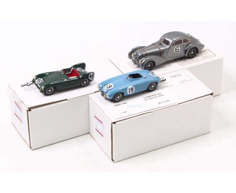 MPH Models 1/43 scale group of 3 plastic and resin racing limited edition models to include; No.920 Bentley Embiricos 1949, N