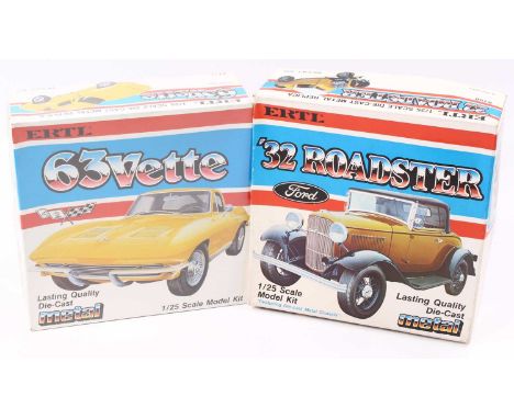 ERTL 1.25 scale, Diecast metal/plastic kits, 8108 1932 Ford Roadster Stock/ or Custom (Sealed bags inside box) &amp; 8111 196
