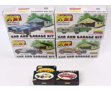LINDBERG HO scale, Car &amp; (Double Garage) series Snapfit 1979 issue ex Swiss shop stock, 2136 1971 Lincoln Continental 2.d