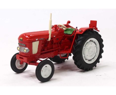 Scaledown Models 1/32 scale handbuilt Nuffield 4/65 Tractor in red body with white steering wheel, exhaust pipe and green sea