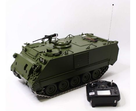 Chunwai Models Fully assembled chain driven 1/8 Scale Radio controlled forward back model of an M113 Armored Personnel Carrie