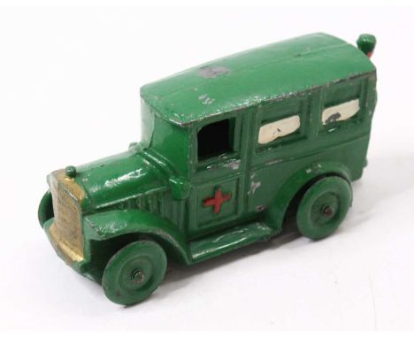 Charbens Ambulance [Pre War Issue], comprising Green body with Red Cross Symbols to Doors &amp; Standing Ambulance Man Moulde