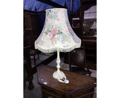 A table lamp with shade