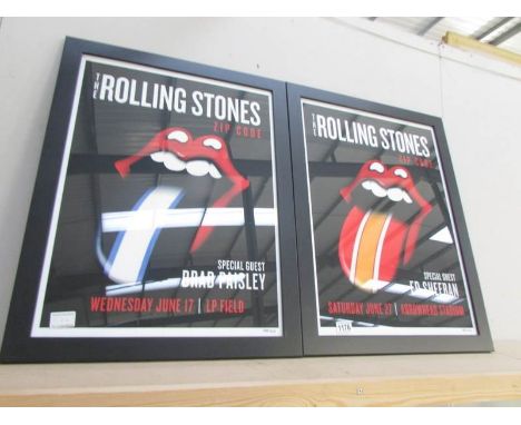 2 Bravado limited edition prints of 'The Rolling Stones Zip Code' June 17 with Brad Paisley, 409/500 and June 27 with Ed Sgee