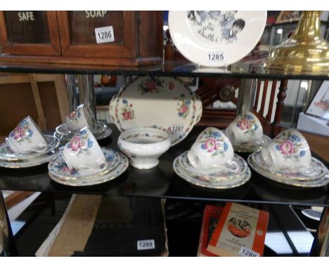 An Aynsley Field Fair pattern 20 piece tea set.