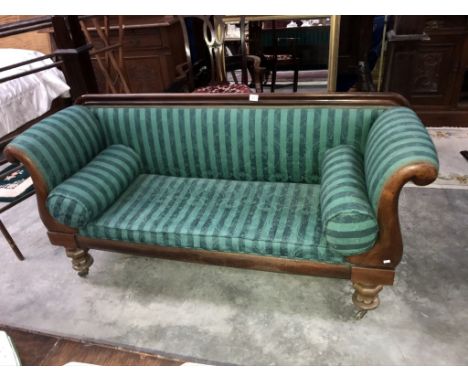 A Victorian 2 seater double ended mahogany sofa ****Condition report**** Approximate length 167cm.Approximate width 52cm.Appr