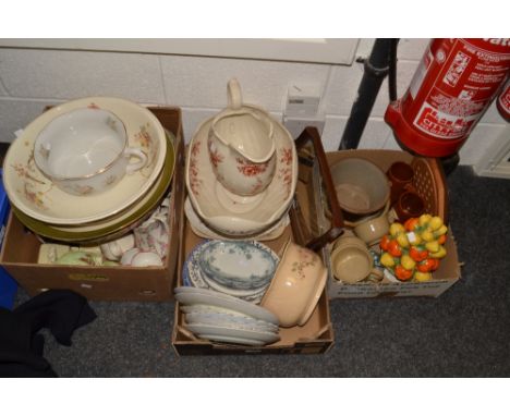 Ceramics -a Parian Ware jug;  a Royal Crown Derby 1128 pattern plate, second quality; a Yorks and Lancs Regimental commemorat