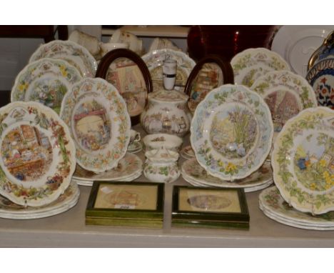 Royal Doulton Brambly Hedge- plates, table lamp, wall plaques; etc 