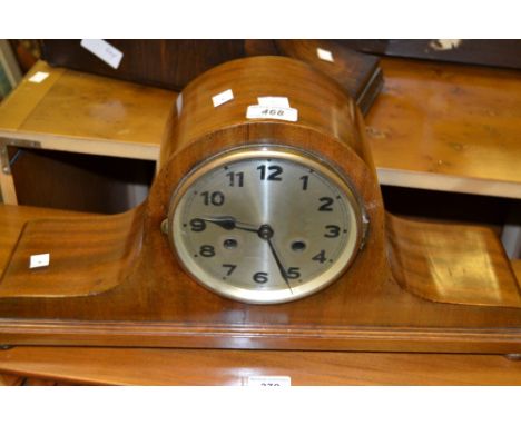 A George V  oak Napoleon hat mantel clock, c1930; another  (2)