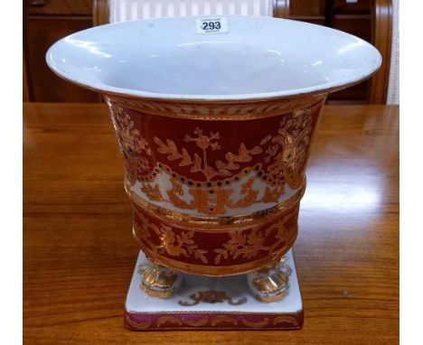 GOTHIC WADE VASE, GILDED DECORATIVE VASE &amp; A WEST GERMAN PLANTER