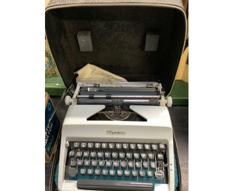 PORTABLE OLYMPIA TYPEWRITER IN CASE MADE IN WEST GERMANY