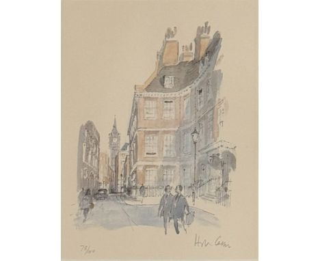 Sir Hugh Casson (British, 1910-1999) 'Queen Anne's Gate, from 'Hugh Casson's London' colour lithograph, signed and numbered 7