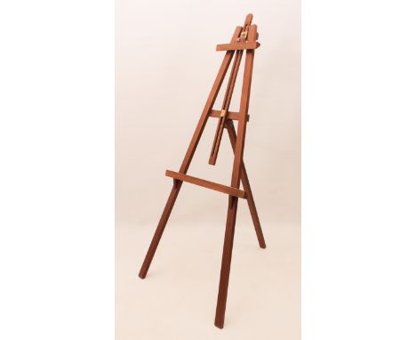 A modern hardwood adjustable artist's easel - 132 cm high to top of stand.