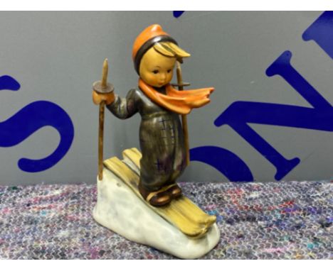 West German Hummel figure “little skier” by Goebel
