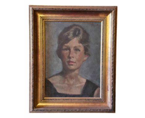 Anne Redpath OBE ARA (1895-1965) Edinburgh School. Scottish Artist.&nbsp;
Portrait of a woman. Head and shoulders. Circa 1950