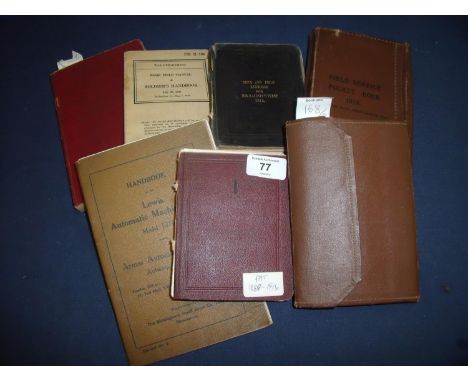 Collection of six military related booklets and manuals, mostly WWI including Rifle and Field Exercises for His Majesty's Fle