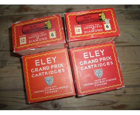 100 boxed vintage Eley Grand Prix 5 shot paper cased cartridges (shotgun certificate required) 