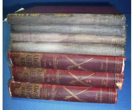 England's Battles by Sea and Land in four volumes, also Her Majesties Army by Walter Richards with illustrations in three vol