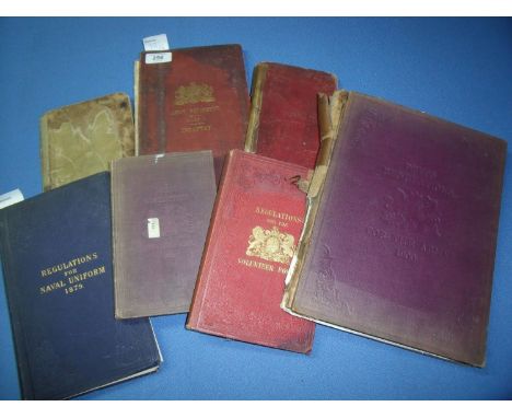 Selection of mostly Victorian military training manuals and booklets including Army Equipment Part 5 Infantry, Infantry Manua