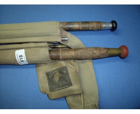 Two vintage split cane fly rods including Alex Martin of Glasgow and a J.J.S. Walker-Bamfton &amp; CO. Alnwick No.25855 (2) 