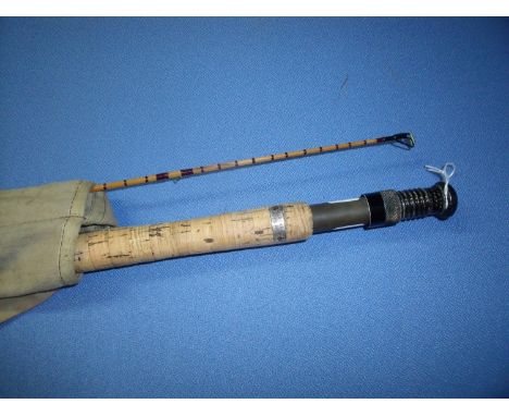 Two vintage split cane salmon rods including J.J.S Walker-Bamfton &amp; Co. No.23289 