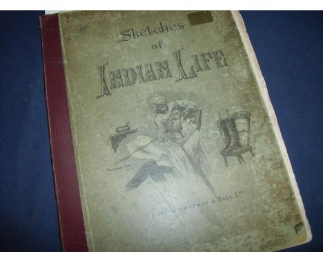 Lloyds Sketches of Indian Life, published by Chapman &amp; Hall Ltd London 1890, with coloured lithograph title page and seve